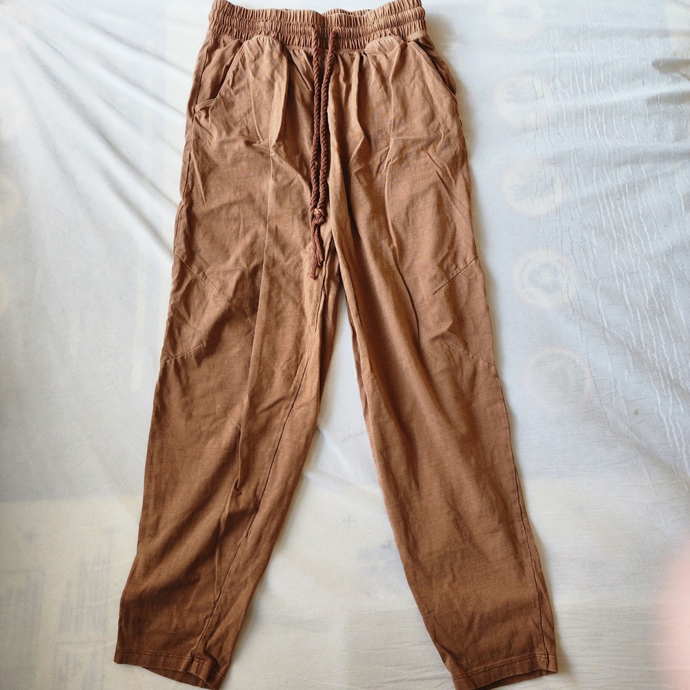 Universal Thread Joggers Women Small Brown Excellent Cotton Braided Drawstring